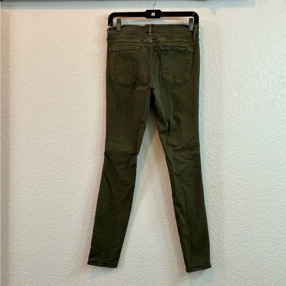 Frame Le Skinny De Jeanne Forest Green Distressed Skinny Jeans - Picture 3 of 8